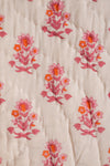 Carnation & Clementine Block Print Cotton Quilt