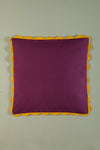 Aubergine Block Colour Cotton Cushion Cover