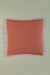 Terracotta Block Colour Cotton Cushion Cover