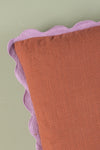 Terracotta Block Colour Cotton Cushion Cover