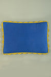 Cobalt Rectangular Block Colour Cotton Cushion Cover