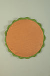 Rust Round Block Colour Cotton Cushion Cover