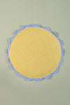 Champagne Round Block Colour Cotton Cushion Cover