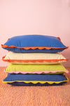 Rectangular Block Colour Cotton Cushion Cover