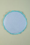 Baby Blue Round Block Colour Cotton Cushion Cover