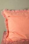 Lobster Embroidered & Tufted Pink Cushion Cover