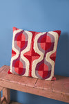 Geometric Tufted Pink & Purple Cushion Cover