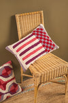 Stripe & Check Tufted Cushion Cover