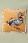 Ecru Embroidered Duck Velvet Cushion Cover