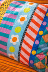 Patchwork Stripe Velvet Cushion Cover