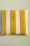 Mustard Stripe Block Print Cushion Cover