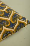 Olive & Navy Spade Block Print Cushion Cover