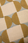 Ochre & Natural Check Block Print Cushion Cover