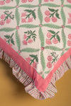 Laurel & Taffy Block Print Cushion Cover