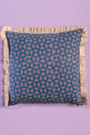 Cornflower & Lilac Block Print Cushion Cover