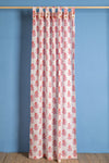 Carnation & Clementine Block Print Single Curtain