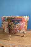 Embroidered Kantha Panelled Cocktail Sofa - 02