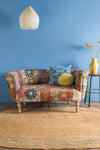 Embroidered Kantha Panelled Cocktail Sofa - 02