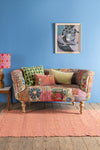 Embroidered Kantha Panelled Cocktail Sofa - 03