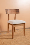 Cormac Acacia Wood Natural Finish Upholstered Dining Chair