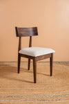 Cormac Acacia Wood Vinegar Finish Upholstered Dining Chair