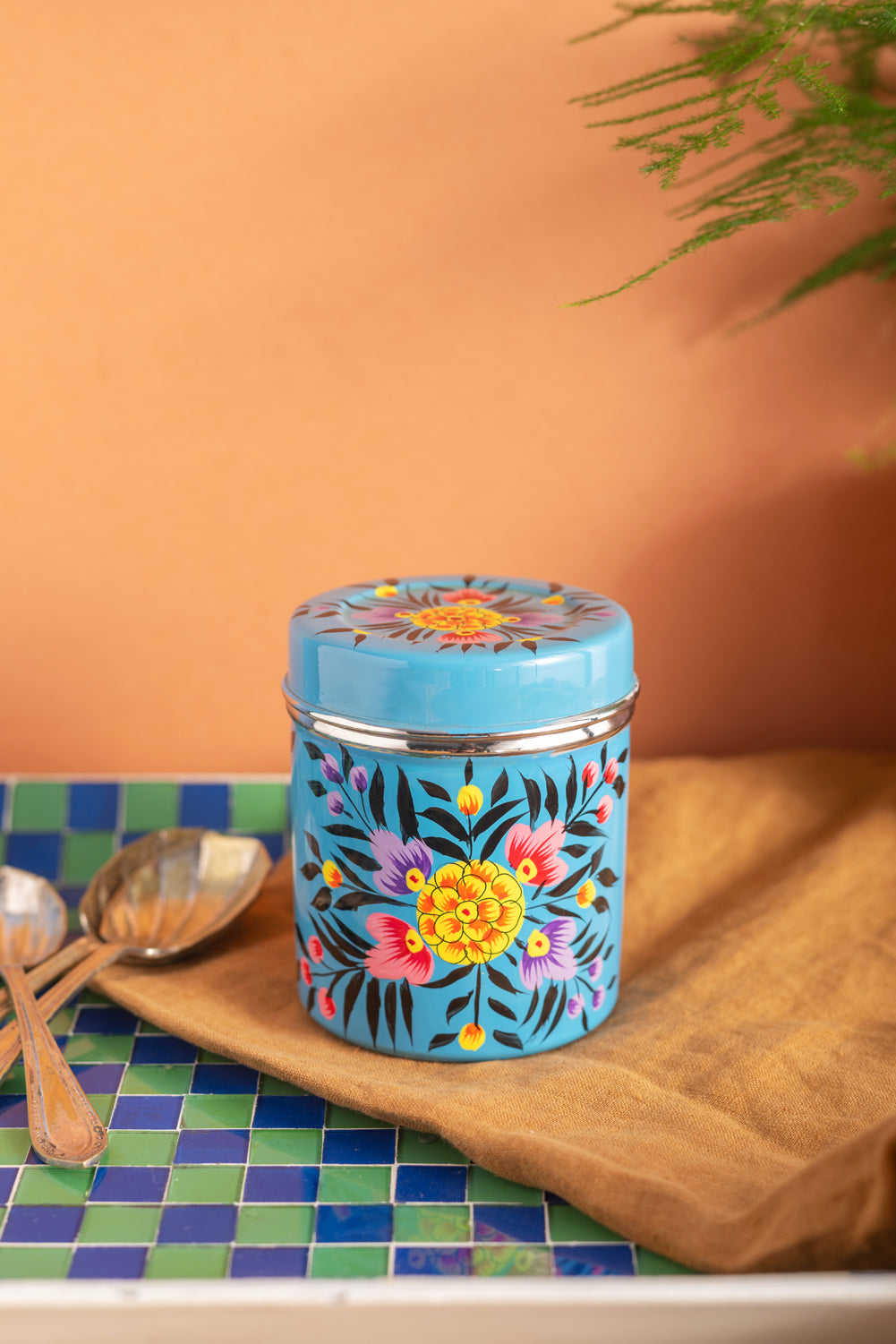 Blue Kashmiri Spice Tin