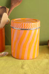 Pink & Orange Swirl Storage Tin