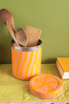 Pink & Orange Swirl Storage Tin