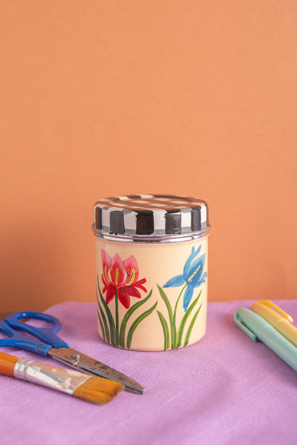 Orchids on Blush Spice Tin