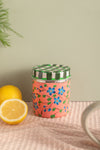 Forget-Me-Nots on Coral Spice Tin