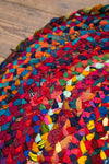 Multicoloured Plaited Rag Rug