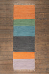 Earth Tones Striped Recycled Runner Rug