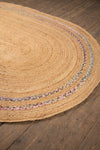 Jute & Pastel Large Oval Rug