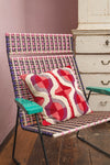 Geometric Tufted Pink & Purple Cushion Cover