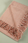 Red Stripe 100% Recycled Cotton Throw