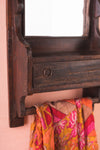 Wooden Vintage Wall Mirror <p>W:28cm D:10cm H:54cm </p>