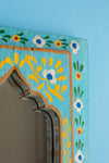 Hand Painted Vintage Arch Mirror (Re-worked) - 114