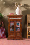 Vintage Cupboard with Sacred Indian Paintings & Tiles