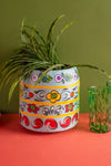 Vintage Hand Painted Medium Wooden Pot (Re-worked) - 05