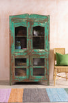 Vintage Green Glazed Cabinet <p>W:100cm D:54cm H:179cm </p>