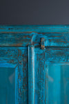 Blue Vintage Glazed Display Cabinet