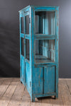 Blue Vintage Glazed Display Cabinet