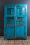 Blue Vintage Glazed Display Cabinet