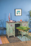Pale Blue Vintage Wooden Writing Desk