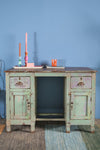 Pale Blue Vintage Wooden Writing Desk