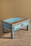 Vintage Blue Wooden Side Table <p>W:63cm D:43cm H:33cm </p>