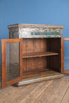 Painted Vintage Wooden Cabinet with Tiles <p>W:103cm D:50cm H:107cm </p>