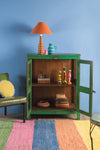 Green Vintage Glazed Display Cabinet