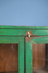 Green Vintage Glazed Display Cabinet