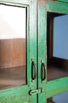 Green Vintage Glazed Display Cabinet